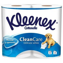 Kleenex.Двухслойная туалетная бумага Clean Care 4 шт