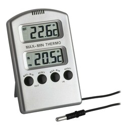TFA . Термометр цифровий, зовнішній дротяний датчик, 105х65х20 мм(301020)