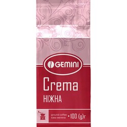 Gemini.  Кофе молотый Crema 100 г (4820156431291)