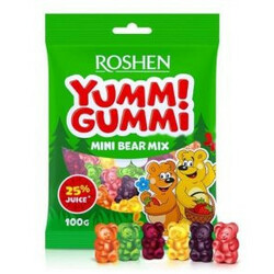 Roshen. Конфеты Yummi Gummi Mini Bear Mix желейные 100 гр (4823077621314)