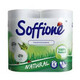 Soffione. Туалетний папір Soffione Natural, 3 шари, 4 рулони, Білий(4820003833056)