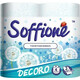Soffione. Папір туалетна Декоро 2 шари синя 4шт/уп(4820003833001)