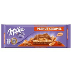 Milka. Шоколад с арахисом и карамелью 276 гр (7622210694348)