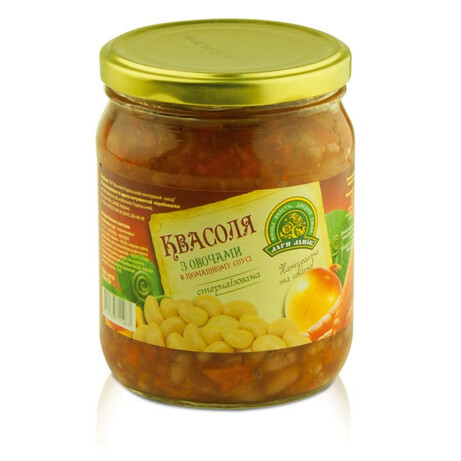 Дари Ланів. Квасоля з овочами в томатному соусі 520г(9865060030463)