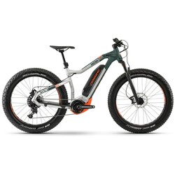 Haibike. Електровелосипед XDURO FatSix 8.0 500Wh 11 s. NX 26", рама M, сіро-зелено-помаранчевий, 2020 (