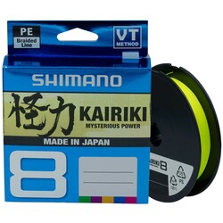 Shimano. Шнур Kairiki 8 PE (Yellow) 150m 0.19mm 12.0kg (2266.97.03)