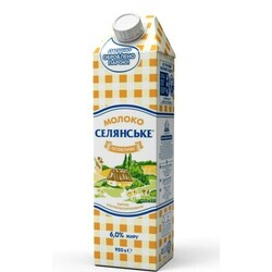 Селянське Молоко 6% Особое ультрапастеризованное  т/п 950г. (4820003486054)