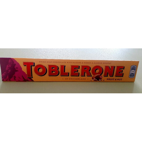 Toblerone. Шоколад молочный изюм нуга мед миндаль 100гр (7622300107949)
