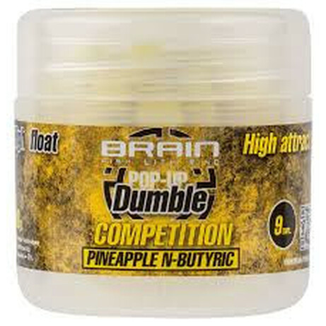 Brain. Бойлы Dumble Pop - Up Competition Pineapple N - butiric 9mm 20g   (1858.02.85)