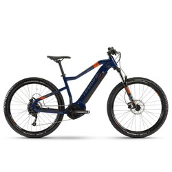 Haibike. Електровелосипед SDURO HardSeven 1.5 i400Wh 9 s. Altus 27,5", рама XL, голубой-оранжевый-ти