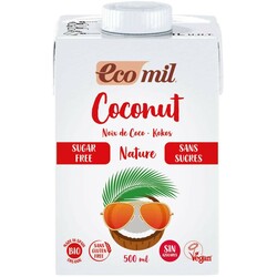 Ecomil. Органічне рослинне молоко Кокосове без цукру 500 мл(8428532192758)
