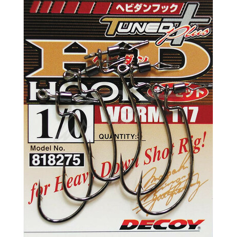 Decoy. Крючок Worm117 HD Hook Offset №4 (5 шт/уп) (1858.07.96)