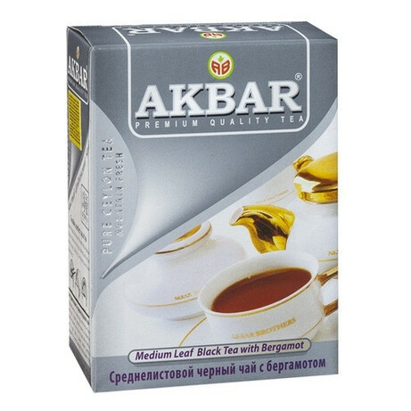 AKBAR. Чай чорний Akbar Earl Grey 100г( 5014176000592)