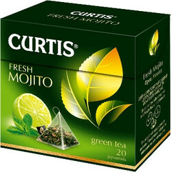 Curtis. Чай зеленый Curtis Fresh Mojito в пирамидках 20шт*1,7г (4820018737868)