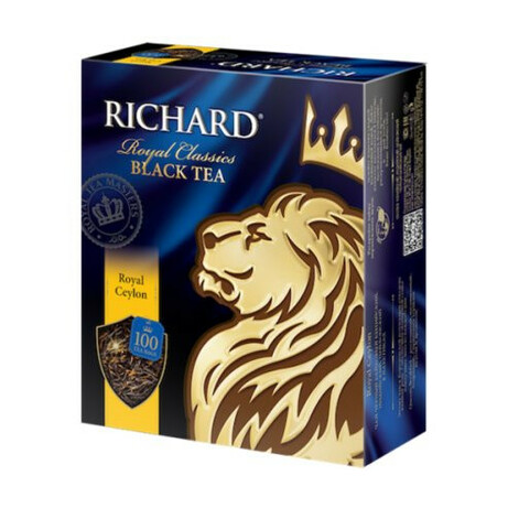 Richard . Чай чорний  Richard Royal Ceylon дрібний 100*2г/уп(4820198800222)