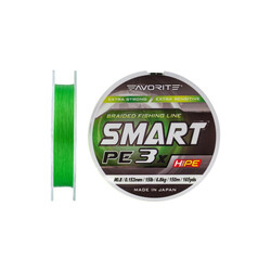 Favorite. Шнур Smart PE 3x 150м (l.green) №0.8/0.153 mm 15lb/6.8 kg (1693.10.67)