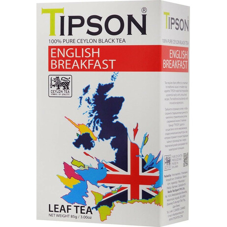 Tipson. Чай черный Tipson English Breakfast цейлонский 85 г(4792252931725)