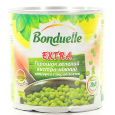 Bonduelle. Горошек зеленый экстра-нежный ж/б 400гр(3083681025118)