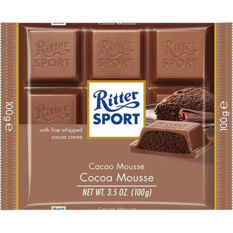 Ritter Sport. Шоколад Kakao - Mousse 100г(4000417294609)