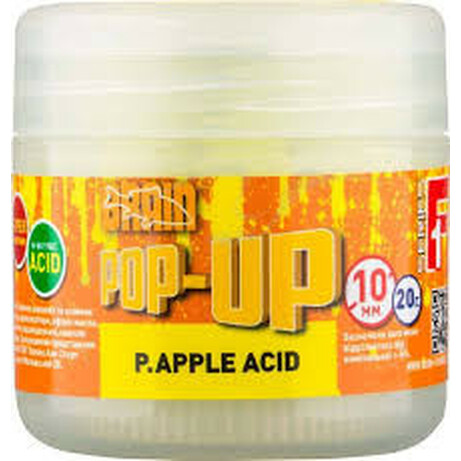 Brain. ББойлы Pop - Up F1 P.Apple Acid(ананас) 10mm 20g(1858.02.26)