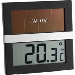 TFA. Термометр комнатный цифровой "ECO Solar" 90х90х20 мм (301037) (301037)