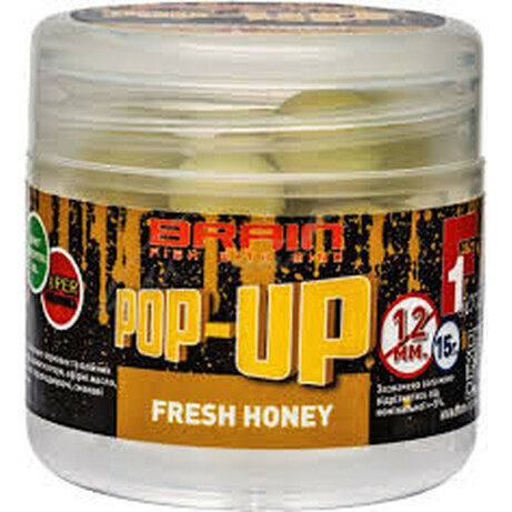 Brain.  Бойлы Pop-Up F1 Fresh Honey (мёд с мятой) 14mm 15g(1858.04.68)
