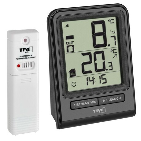 TFA . Термометр цифровой "Prisma", внешний радиодатчик, 67х35х93 мм (30306301)