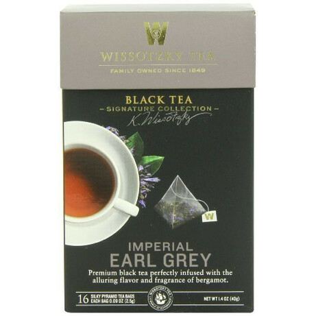 Wissotzky Tea. Чай черный Wissotzky Tea ImperEarlGrey аром.бергамота  16*2,5г/уп (859013004006)