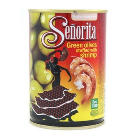 Senorita. Оливки зеленые с креветкой 280г(8436024295528)
