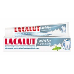 Lacalut.Паста зубна white Альпійська м'ята 75мл(4016369699249)