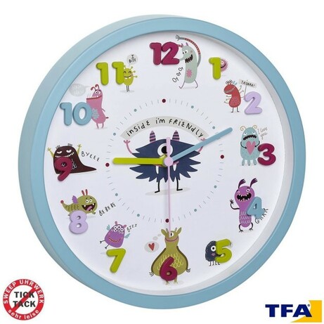 TFA. Настінний годинник Little Monsters(60305120)