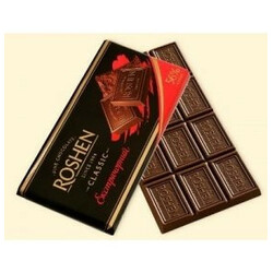 Roshen. Шоколад черный 90 гр(4823077620232)
