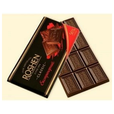 Roshen. Шоколад черный 90 гр (4823077620232)