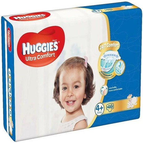 Huggies. Подгузники Huggies Ultra Comfort unisex 4+ (10-16 кг) Jumbo Pack, 46 шт. (Чехия) (567877)