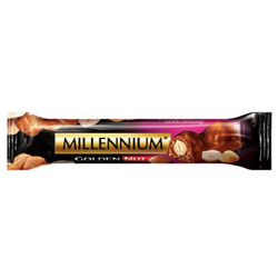 Millennium. Шоколад молочный Golden Nut с цел.орехом 40г (4820075504304~)