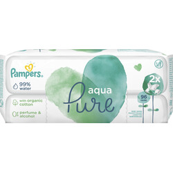 Pampers. Детские влажные салфетки Pampers Aqua Pure 2x48 шт (603357)