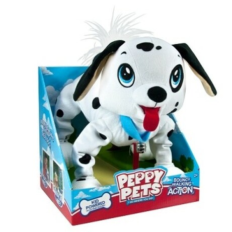 Peppy Pets. Игрушка PEPPY PETS "ВЕСЕЛАЯ ПРОГУЛКА" - ДАЛМАТИНЕЦ (размер 28 см, ошейник, поводок) (245