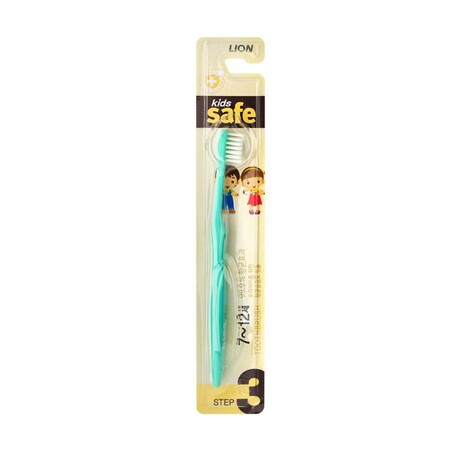 LION. Дитяча зубна щітка Lion Kids Safe Toothbrush Step 3 бірюзовий, 1 шт(8806325611585)