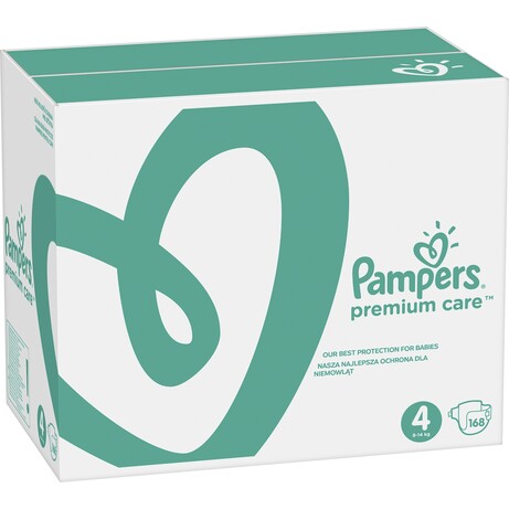 Pampers. Подгузники Pampers Premium Care Box Размер 4 (Maxi) 9-14 кг, 168 шт (8001090379511)
