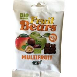 Fruit Bears. Органічні жувальні цукерки із смаком яблука, манго і маракуйи 50 г (5708413028974
