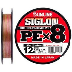 Sunline . Шнур Siglon PE х8 150m №0.8-0.153 mm 12lb-6.0 kg(1658.10.00)