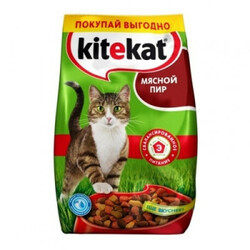 Kitekat. Сухой корм для котов Мясной банкет 1кг (120460)