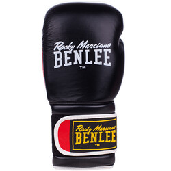 Benlee Rocky Marciano. Перчатки боксерские SUGAR DELUXE 16oz -Кожа -черно-красные (4250206371015)