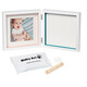 Baby Art.  Двойная рамочка "Белая с полосками и отпечатком" (3601095100)