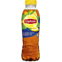 Lipton. Чай холодний чорний із смаком лимона, 0,5л(9865060007700)