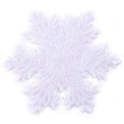 Украшение елочное Снежинка пласт белая 12,5см (4825003014573)