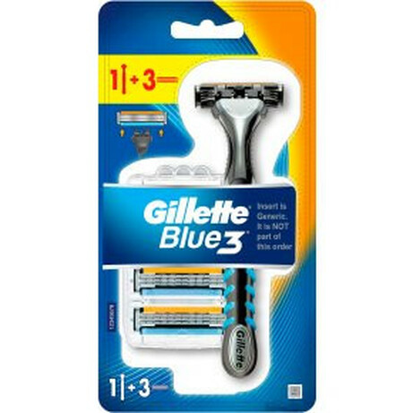 Gillette.Бритва Blue 3+змінних касети 3шт    (7702018464104)