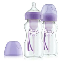 Dr. Brown's. Антиколиковая бутылочка для кормления с широким горлышком Options+, 270 мл Фиолетовый, 