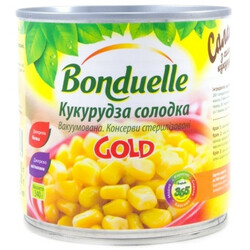 Bonduelle. Кукуруза Gold солодка консервована 340гр (3083681059427)