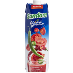 Sandora. Сок томатный с солью Пикантный 0,95л(9865060003375)